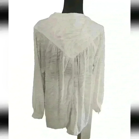 Free People Womens White Cant Stop Dreaming Oversized Blouse S - Picture 5 of 15